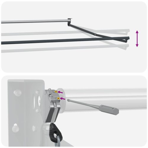  Elektromos Kihúzható Napernyő Zöld és Fehér 4,5 × 3 m