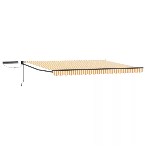  Elektromos Kihúzható Napernyő Narancs és fehér 5 x 3 m