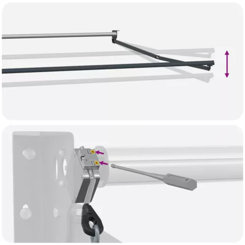  Elektromos Kihúzható Napernyő Zöld és Sárga 5 x 3 m