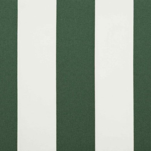  Elektromos Kihúzható Napernyő Zöld és Fehér 5 x 3 m