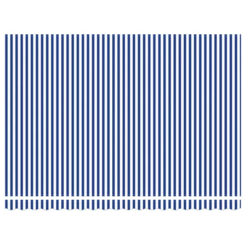  Behúzható napellenző Kék és Fehér 400 × 300 cm