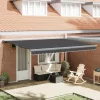  Behúzható napellenző Antracit és szürke 400 × 300 cm