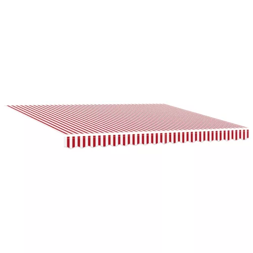  Behúzható napellenző Piros és Fehér 400 × 300 cm