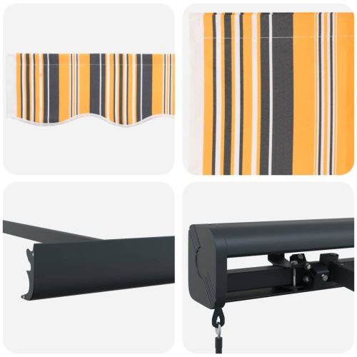  Behúzható napellenző Sárga és Szürke 400 × 300 cm