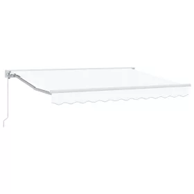  Kézi Retraktálható Napernyő Fehér 3 x 2,5 m