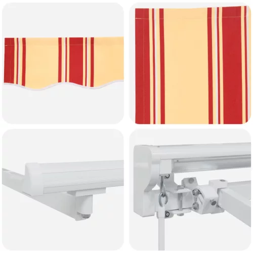  Kézi Retraktálható Napernyő Sárga és narancs 3,5 x 2,5 m