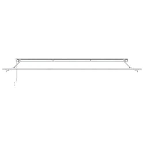  Kézi Retraktálható Napernyő Zöld és Fehér 4,5 × 3 m