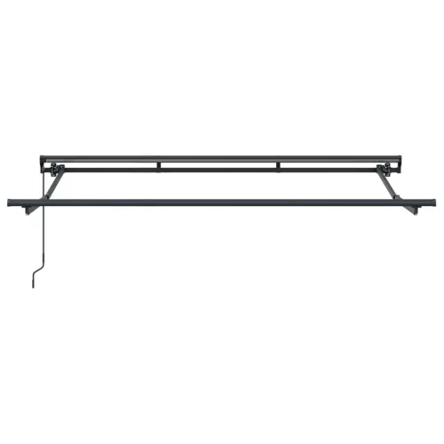  Kézi Retraktálható Napernyő Piros és Fehér 2,5 x 2 m