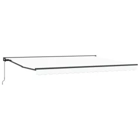  Kézi Retraktálható Napernyő Fehér 4,5 × 3,5 m