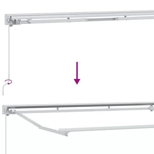  Kézi napellenző keret LED világítással Bézs 2,5 x 2 m