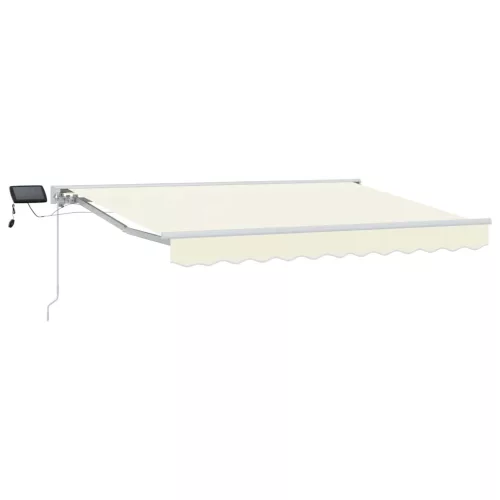  Kézi napellenző keret LED világítással Krém 3,5 x 2 m