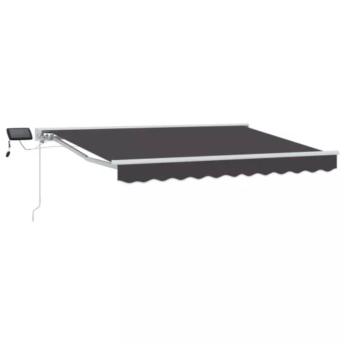  Kézi napellenző keret LED világítással Antracit 3 x 2,5 m