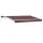  Kézi napellenző keret LED világítással Barna 3 x 2,5 m