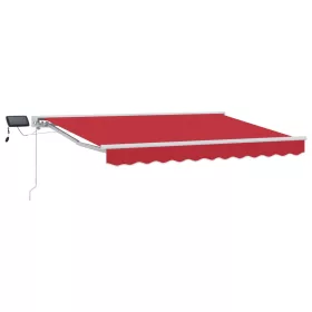  Kézi napellenző keret LED világítással Piros 3 x 2,5 m