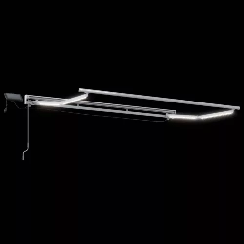  Kézi napellenző keret LED világítással Zöld és Sárga 3 x 2,5 m