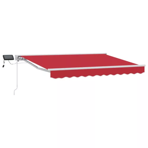  Kézi napellenző keret LED világítással Piros 3,5 x 2,5 m