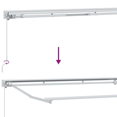 Kézi napellenző keret LED világítással Világosszürke 4,5 × 3 m