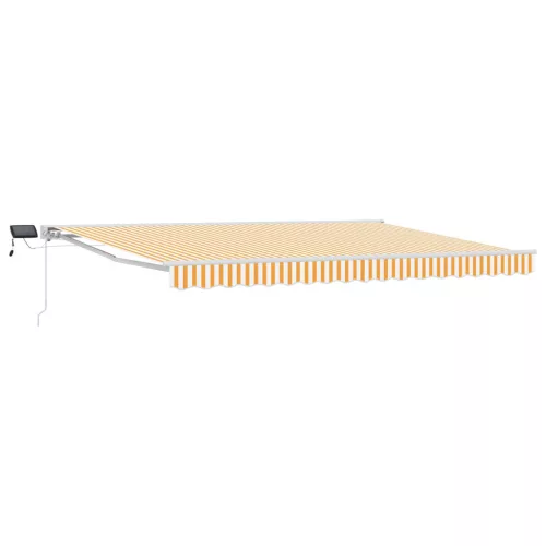  Kézi napellenző keret LED világítással Sárga és Fehér 5 × 3,5 m