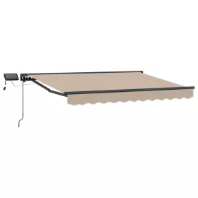  Kézi napellenző keret LED világítással Bézs 2,5 x 2 m