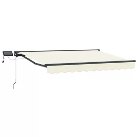  Kézi napellenző keret LED világítással Krém 3,5 x 2 m