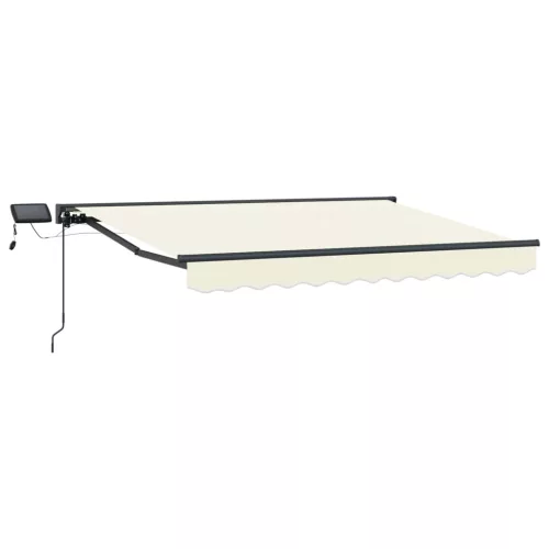  Kézi napellenző keret LED világítással Krém 3,5 x 2 m