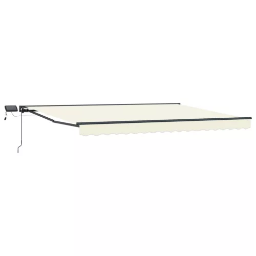  Kézi napellenző keret LED világítással Krémszínű 4 x 2 m