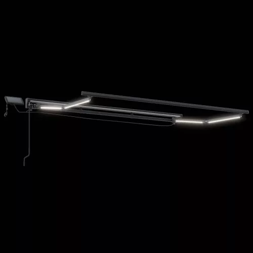  Kézi napellenző keret LED világítással 3,5 x 2,5 m