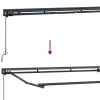  Kézi napellenző keret LED világítással Barna 4 × 3,5 m