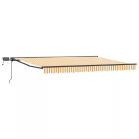    Kézi napellenző keret LED világítással Sárga és Fehér 5 x 3 m