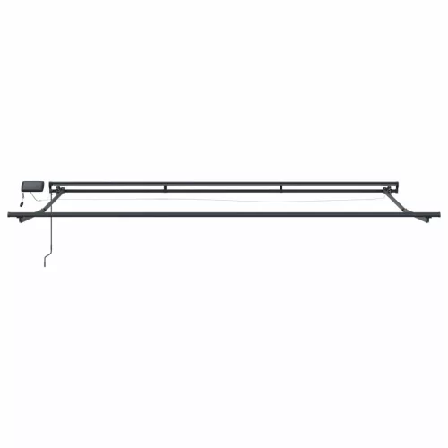  Kézi napellenző keret LED világítással Fehér 5 x 3 m