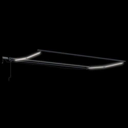  Kézi napellenző keret LED világítással Zöld és Fehér 5 x 3 m