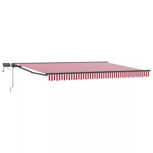  Kézi napellenző keret LED világítással Piros és Fehér 5 × 3,5 m