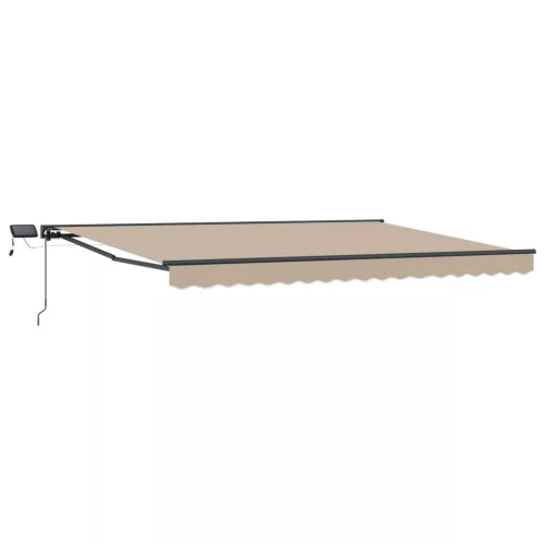  Kézi napellenző keret LED világítással Bézs 5 × 3,5 m