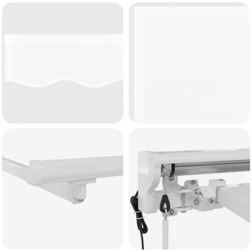  Elektromos Kihúzható Napernyő Fehér 4,5 × 3 m