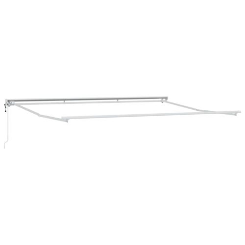  Elektromos Kihúzható Napernyő Zöld és Fehér 4,5 × 3 m