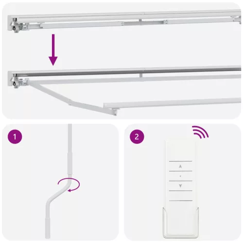  Elektromos Kihúzható Napernyő Fehér 4,5 × 3,5 m