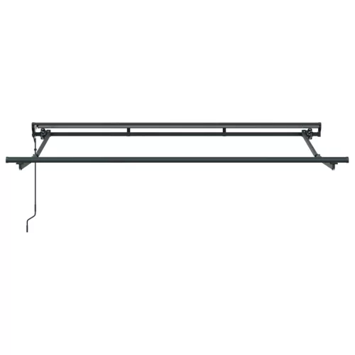  Elektromos Kihúzható Napernyő Zöld és Fehér 3,5 x 2 m