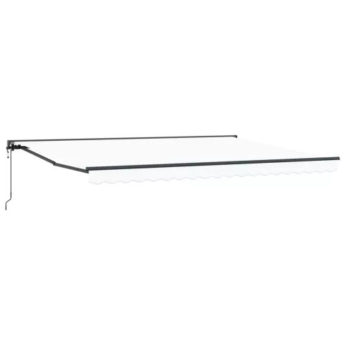  Elektromos Kihúzható Napernyő Fehér 5 × 3,5 m