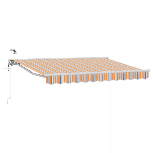  Elektromos Kihúzható Napernyő Kék és Narancs 3,5 x 2,5 m