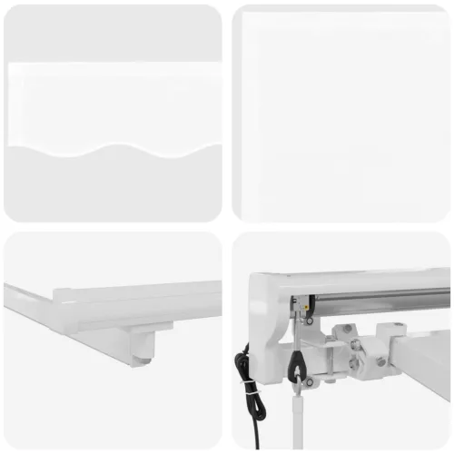  Elektromos Kihúzható Napernyő Fehér 5 × 3,5 m