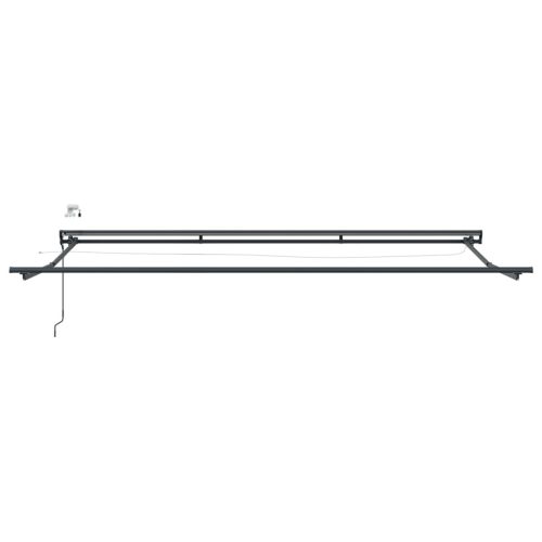  Elektromos Kihúzható Napernyő Zöld és Fehér 4,5 × 3 m