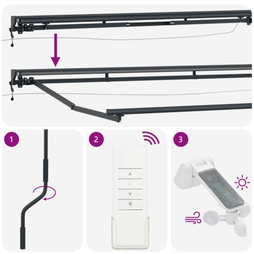  Elektromos Kihúzható Napernyő 4,5 × 3,5 m