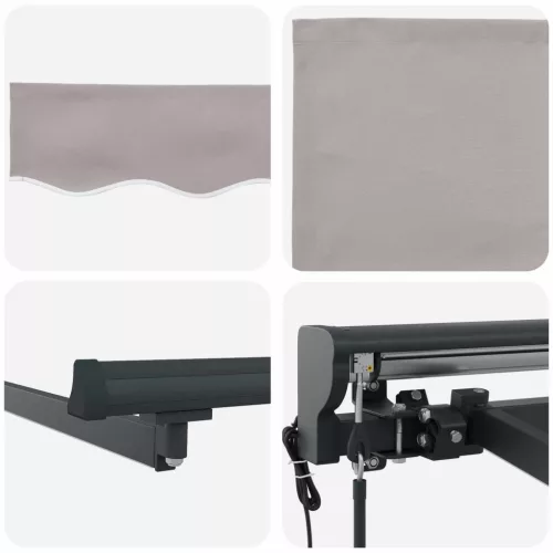  Elektromos Kihúzható Napernyő Világosszürke 5 x 3 m