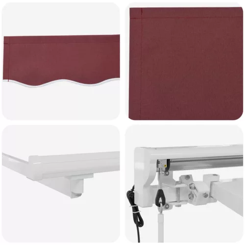  Elektromos Kihúzható Napernyő Burgundi 4,5 × 3 m