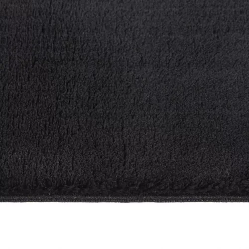  fekete csúszásmentes rövid szálú mosható szőnyeg 160 x 230 cm
