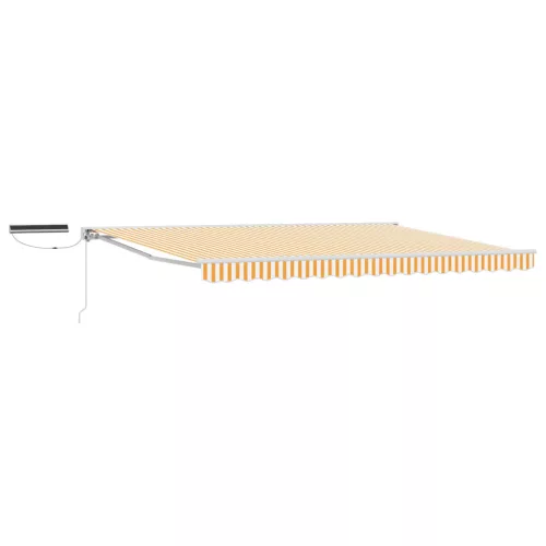  Elektromos Kihúzható Napernyő Sárga és Fehér 5 x 3 m
