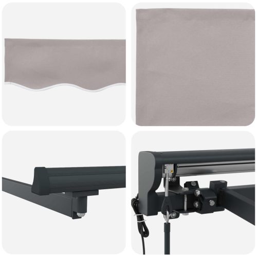  Elektromos Kihúzható Napernyő Világosszürke 4 × 3,5 m