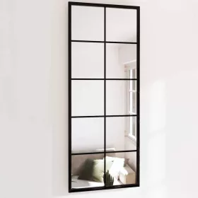  fekete fém fali tükör 100 x 40 cm