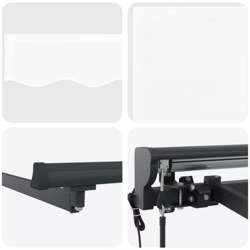  Elektromos Kihúzható Napernyő Fehér 4,5 × 3 m