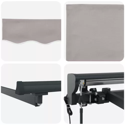  Elektromos Kihúzható Napernyő Világosszürke 5 x 3 m